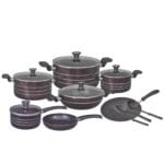 Non-Stick Polka Marble Coating Bakelite 15 Pcs