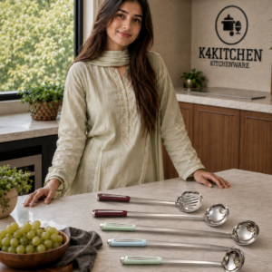 5-piece stainless steel cooking spoon set
