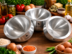 premium 3-piece stainless steel cooking pot set