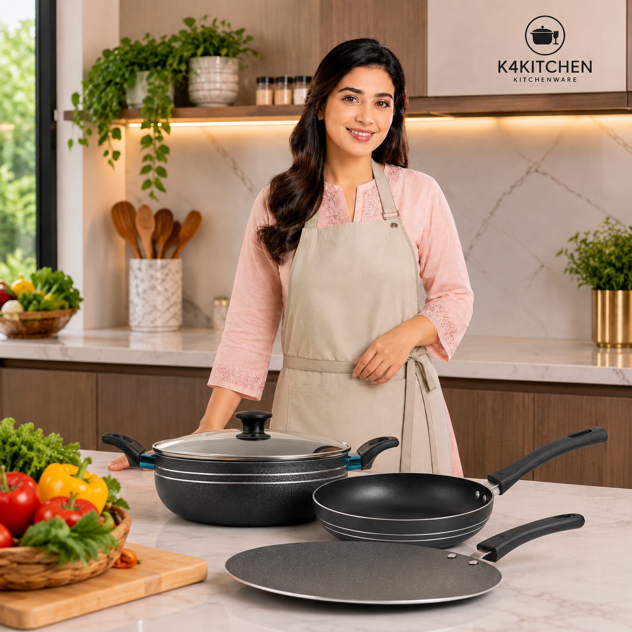 Premium Marble Coated Non Stick Cookware Set