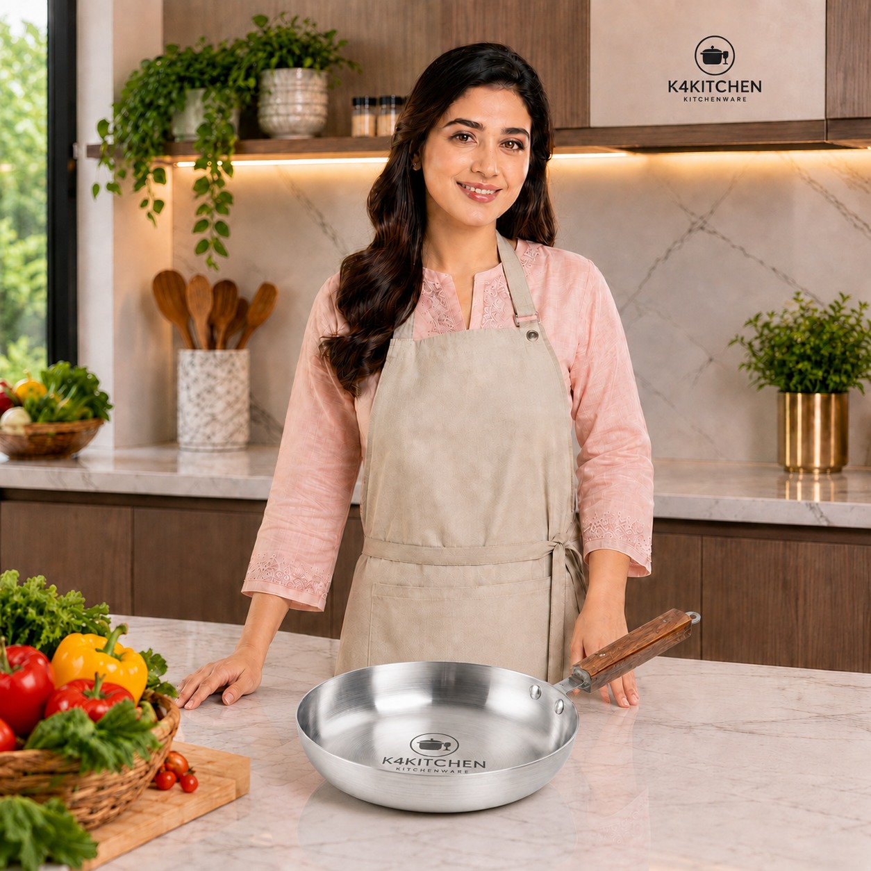 Premium Stainless Steel Frying Pan